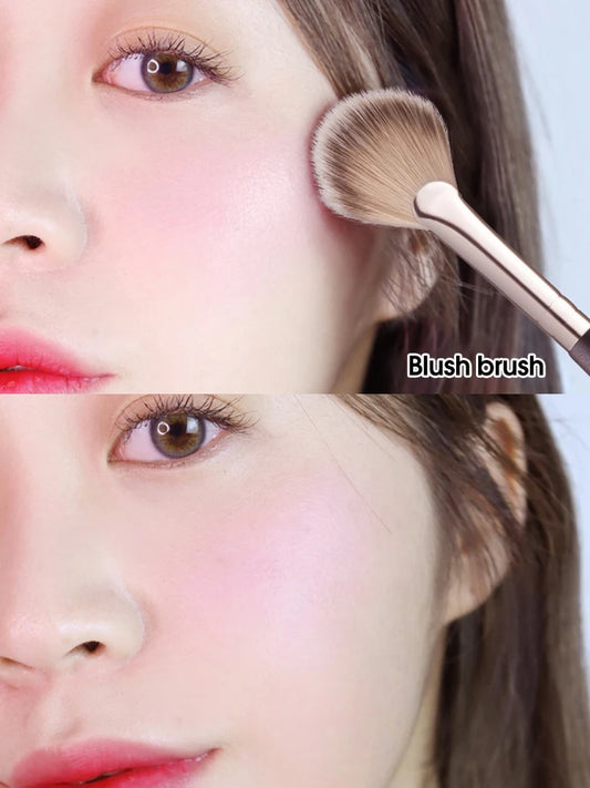 Powder blusher high gloss brush