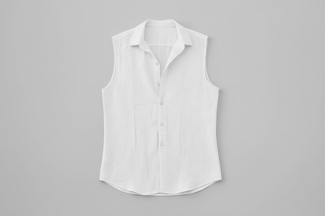 Summer Sleeveless Casual Shirts Men