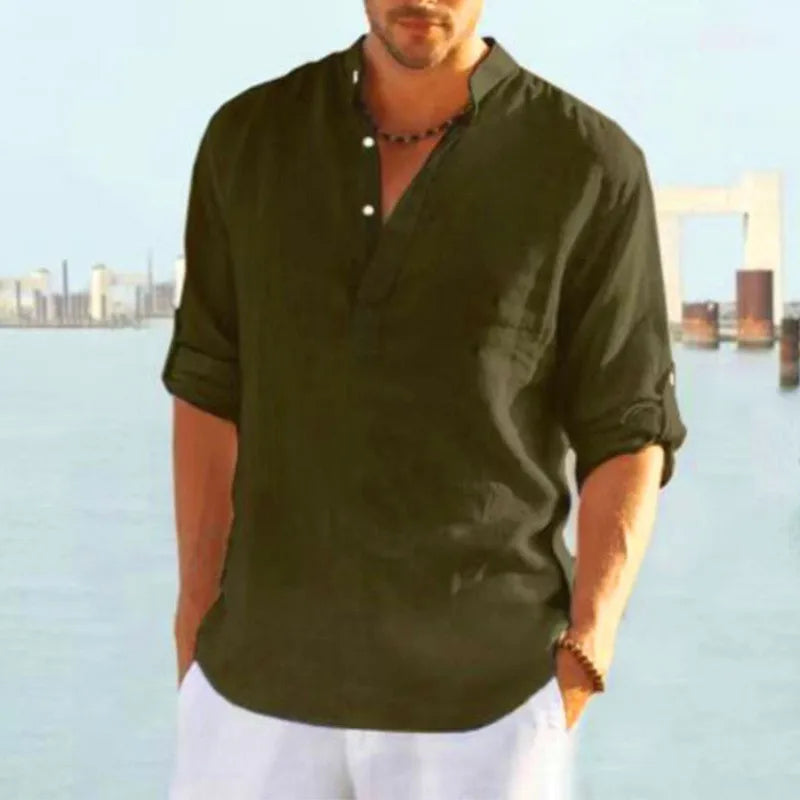 Men's casual loose shirt men's