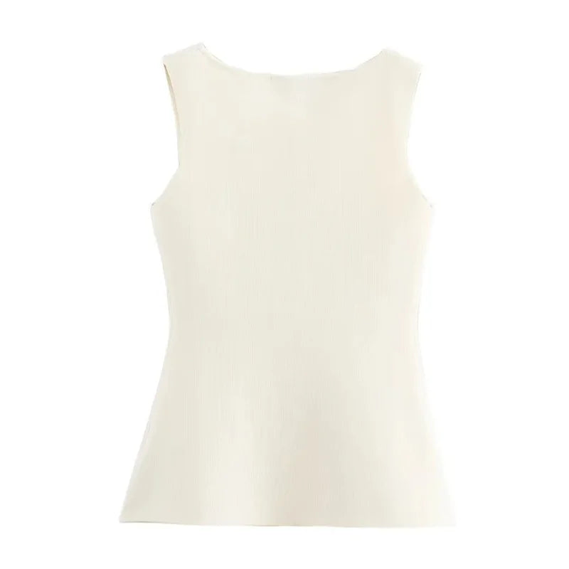 MUJER Woman Knit Vest Top