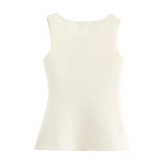 MUJER Woman Knit Vest Top