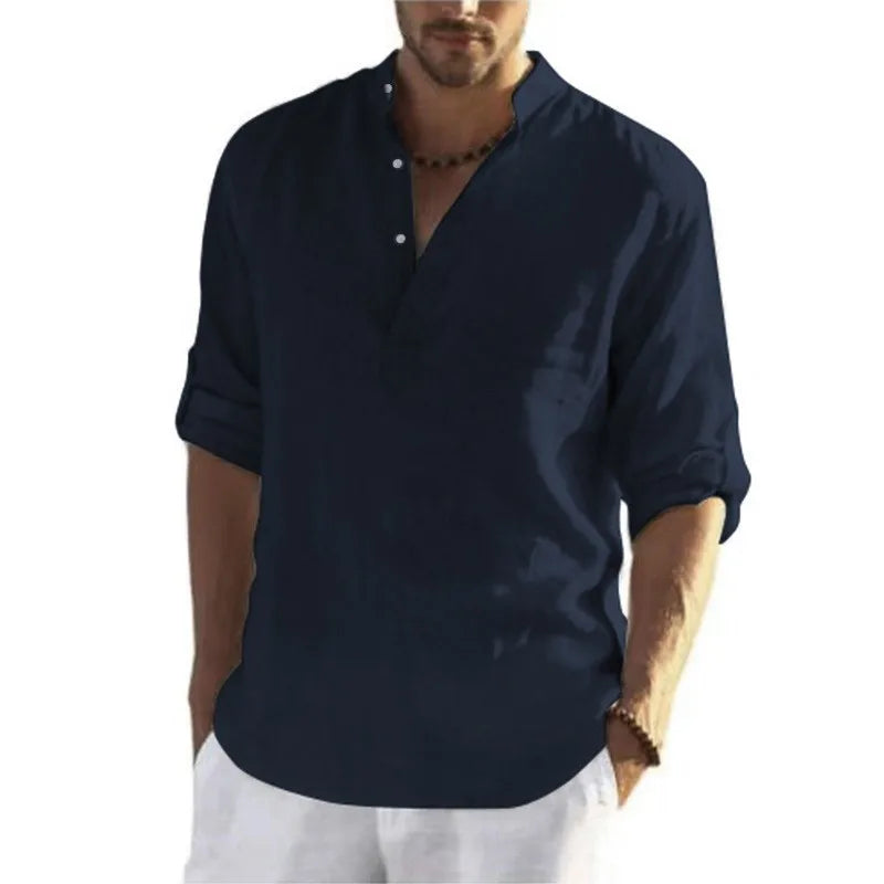 Men's casual loose shirt men's