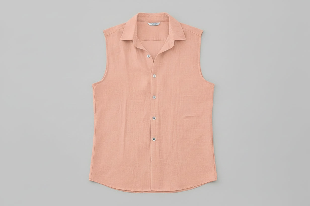 Summer Sleeveless Casual Shirts Men